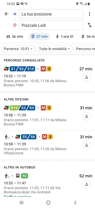 schermata Google Maps